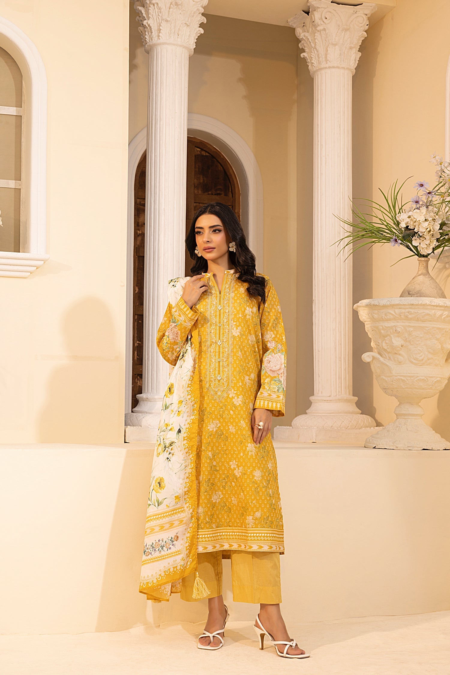 LSM | Embroidered and Printed Lawn | LG-MM-0241