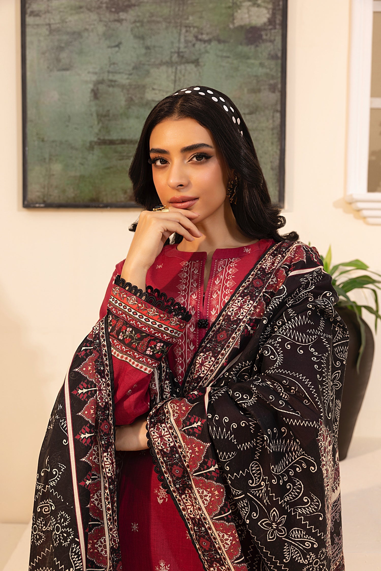 LSM | Embroidered and Printed Lawn | LG-MM-0242