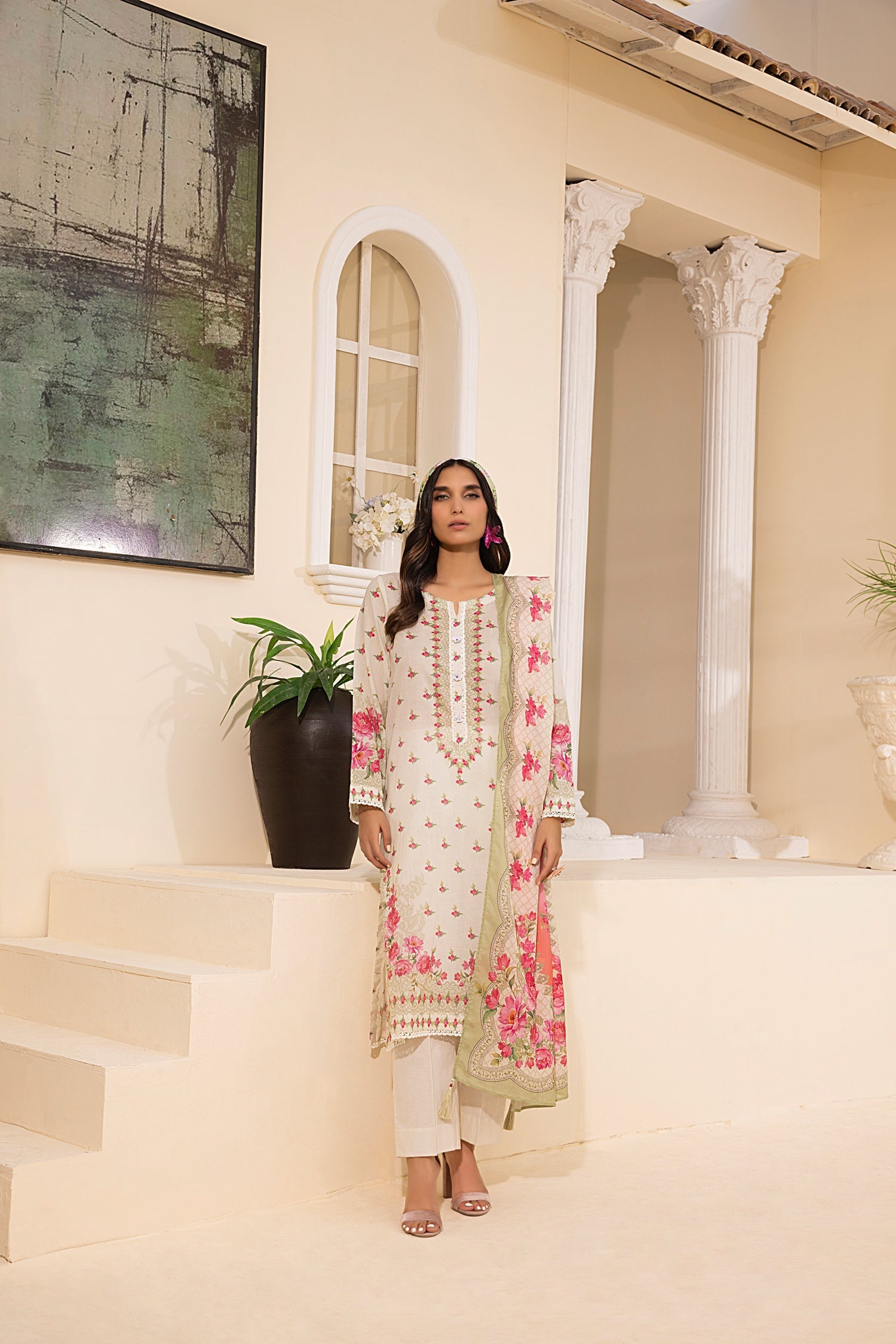 LSM | Embroidered and Printed Lawn | LG-MM-0245
