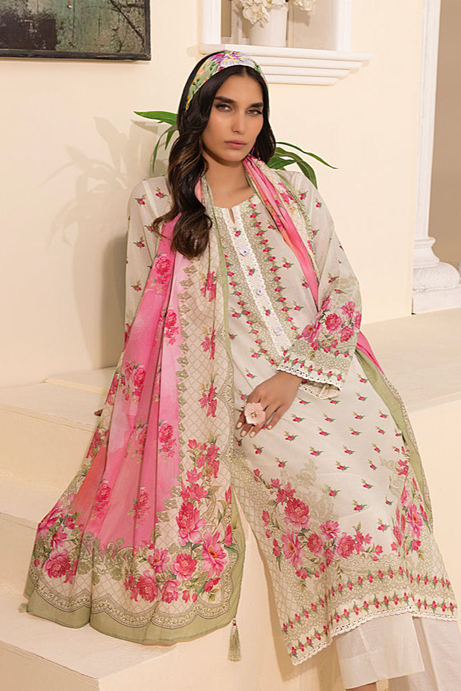LSM | Embroidered and Printed Lawn | LG-MM-0245