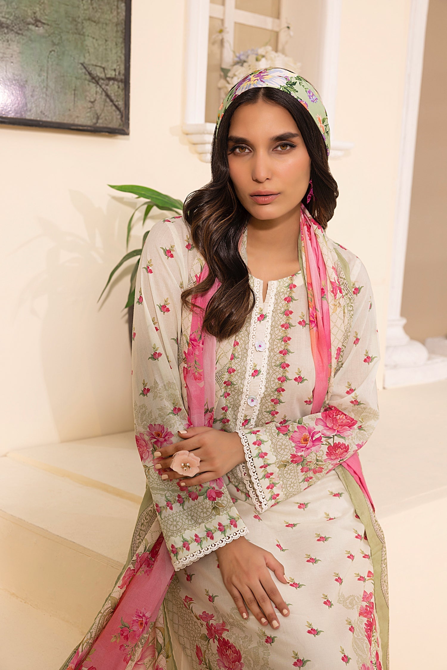 LSM | Embroidered and Printed Lawn | LG-MM-0245