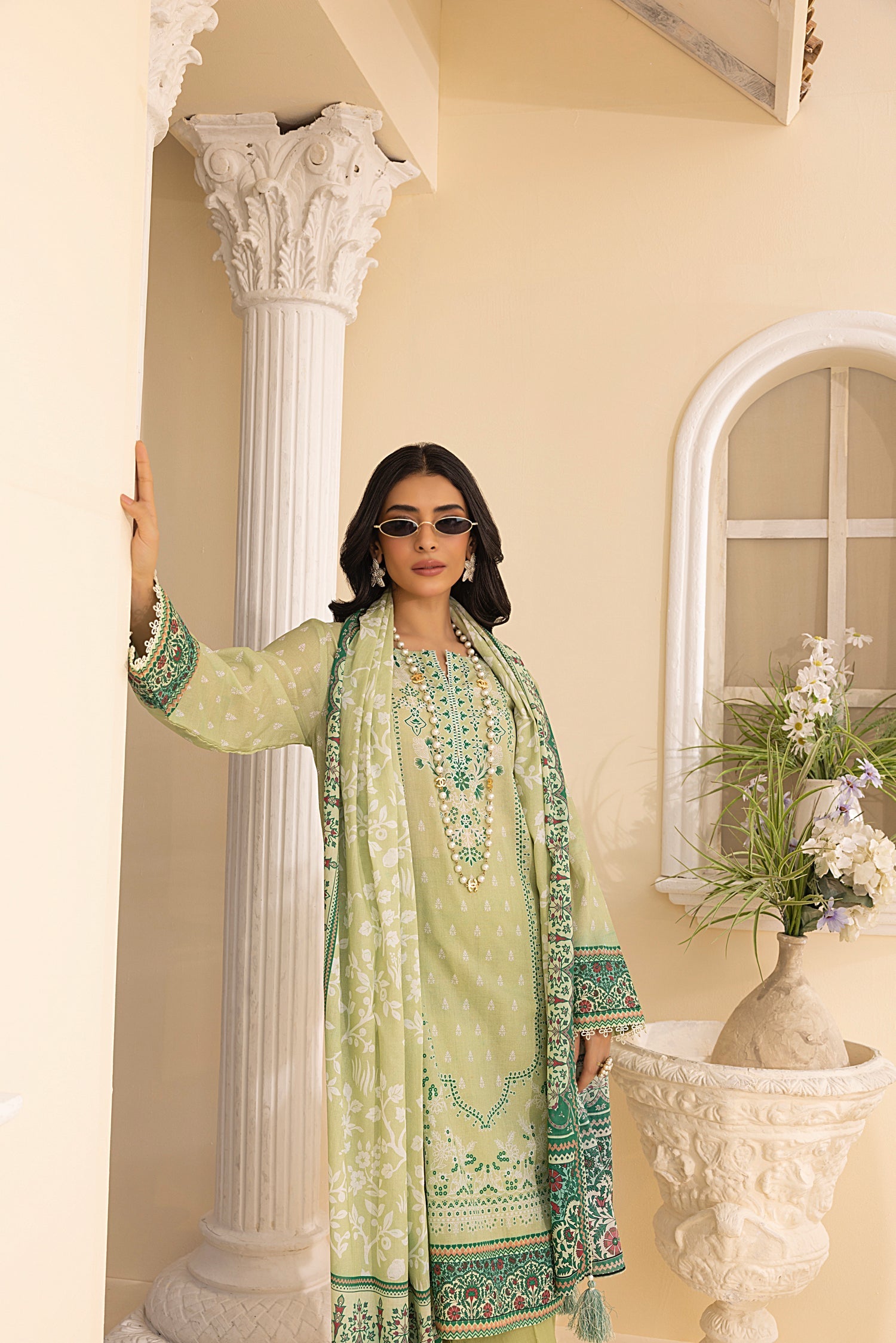 LSM | Embroidered and Printed Lawn | LG-MM-0246