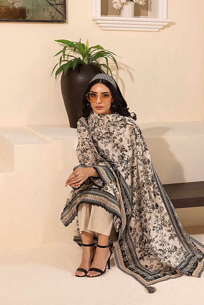 LSM | Embroidered and Printed Lawn | LG-MM-0248