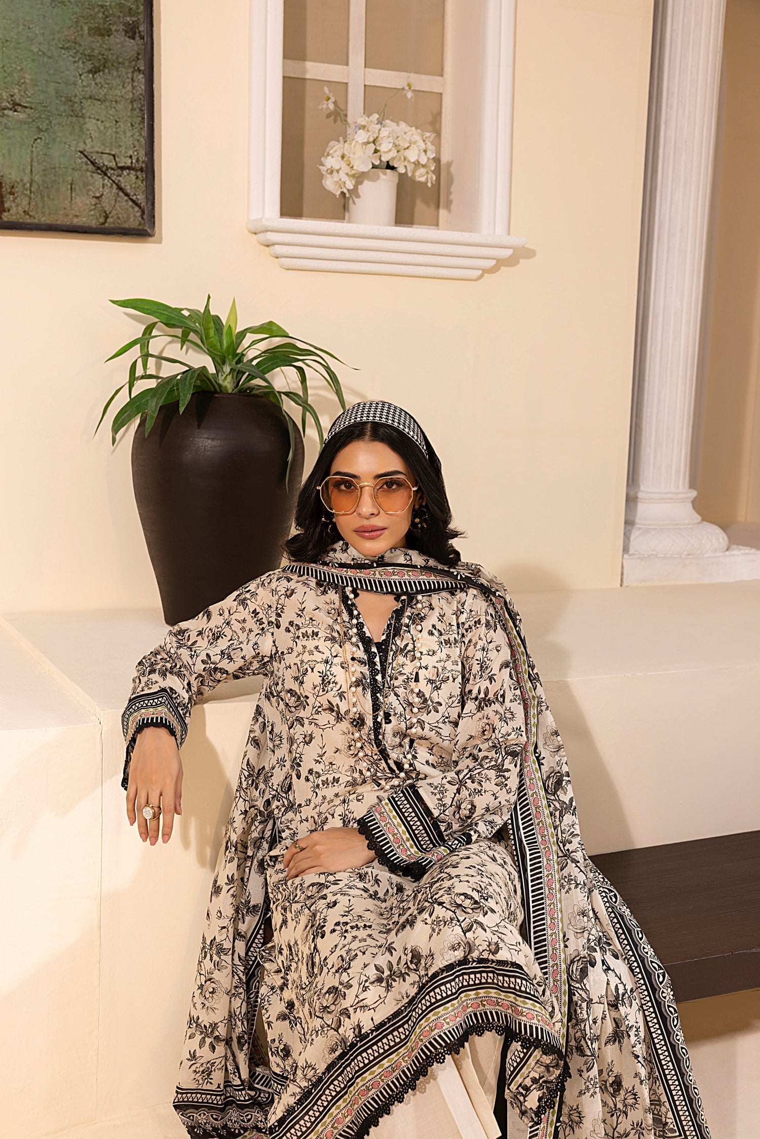 LSM | Embroidered and Printed Lawn | LG-MM-0248