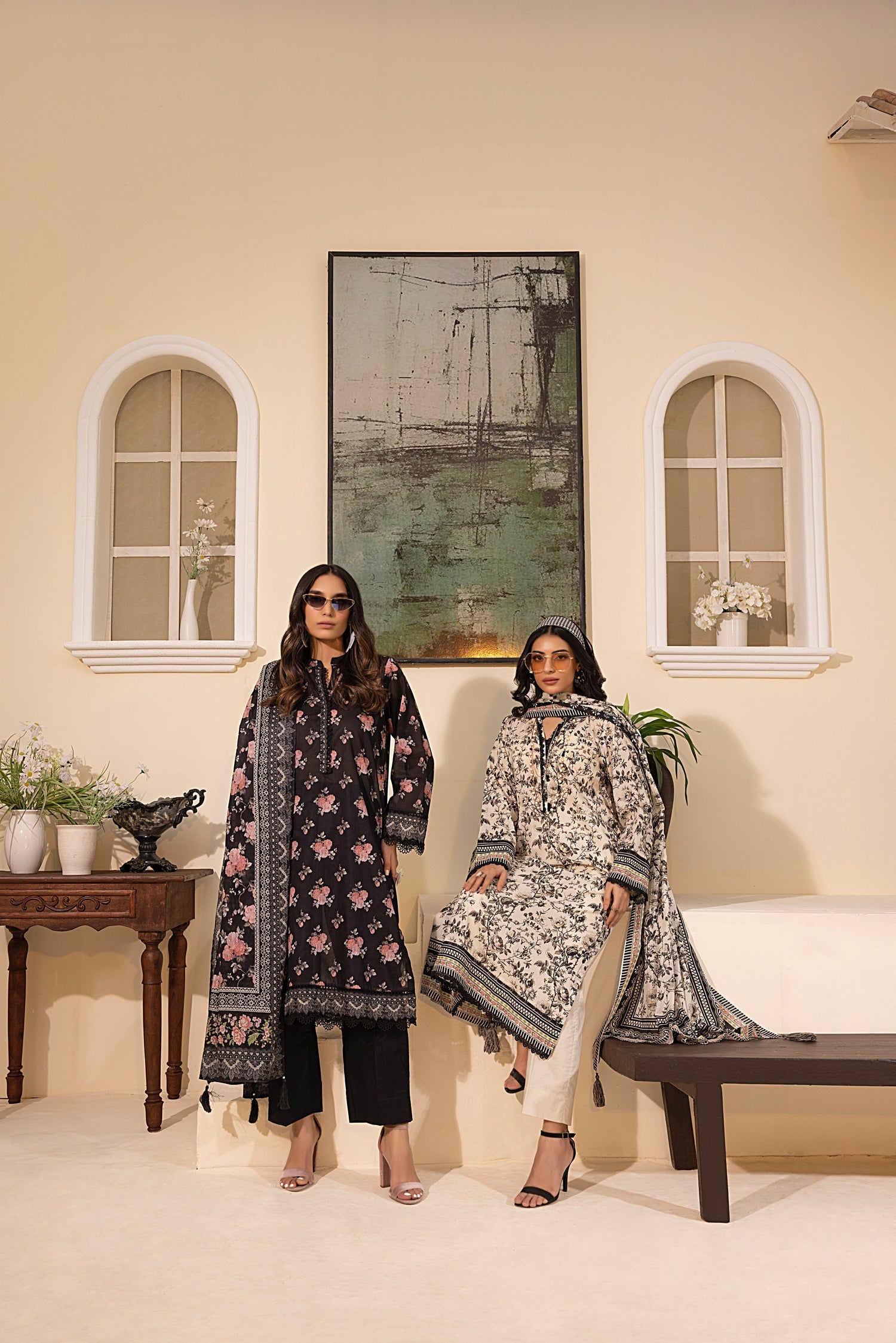 LSM | Embroidered and Printed Lawn | LG-MM-0248