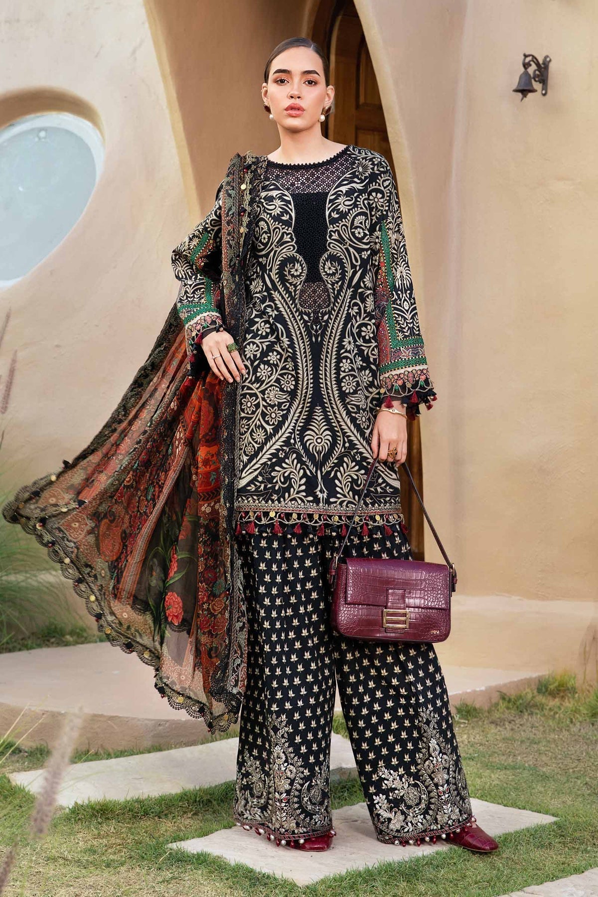 Maria B | M Prints 25 | MPT-2512-B - Official Maria B - Agha Fabrics UK
