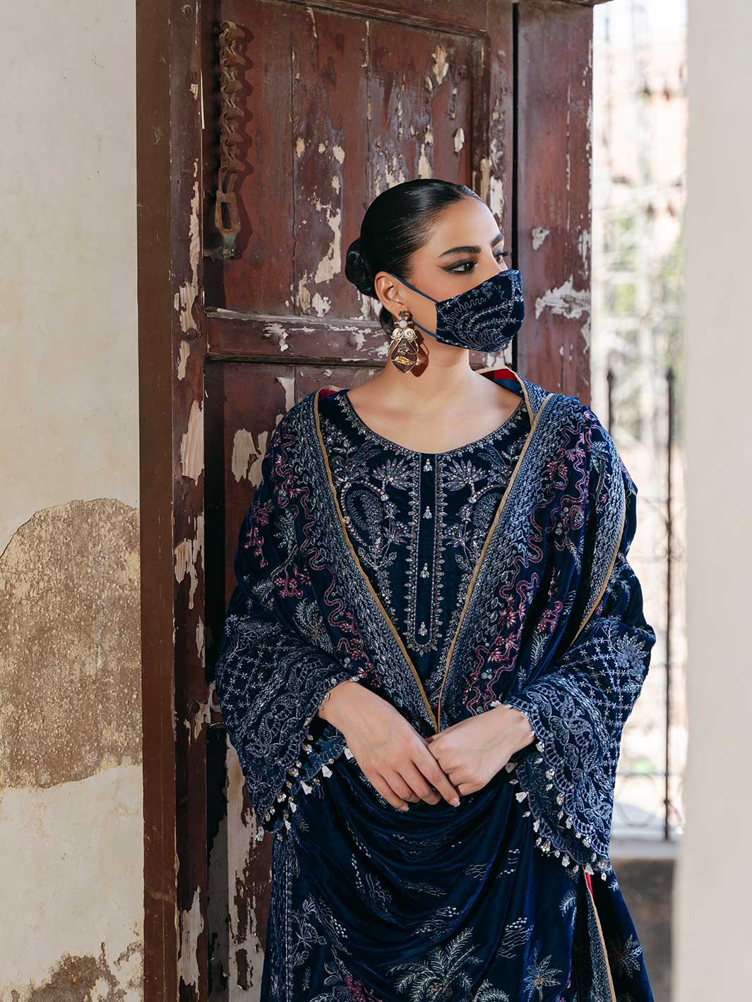 Flossie | Siara Velvet Formals | V-106 - A - Official Flossie - Agha Fabrics UK