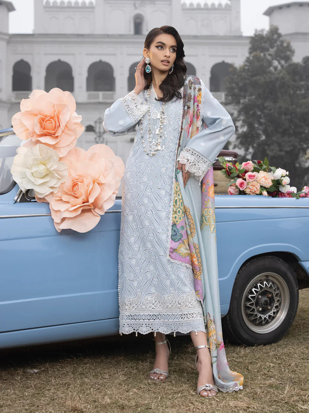 Faiza Faisal | Maya Luxury Lawn | Anja - Official Faiza Faisal - Agha Fabrics UK