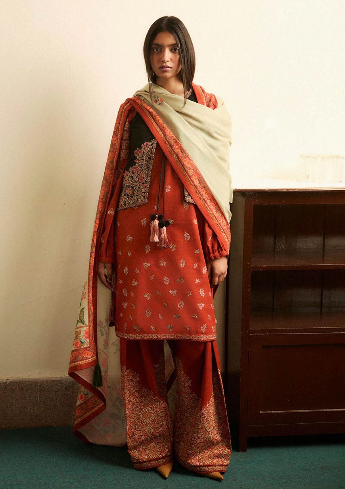 Winter Collection - Jugnu by Hussain Rehar - Autumn Winter - Aurelia - Official Jugnu by Hussain Rehar - Agha Fabrics UK