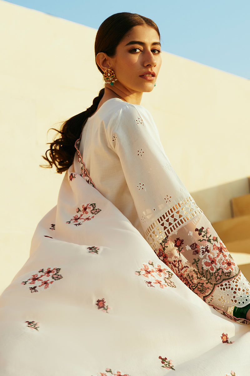 Cross Stitch | Premium Lawn 24 | PASTEL PINK - Official Cross Stitch - Agha Fabrics UK