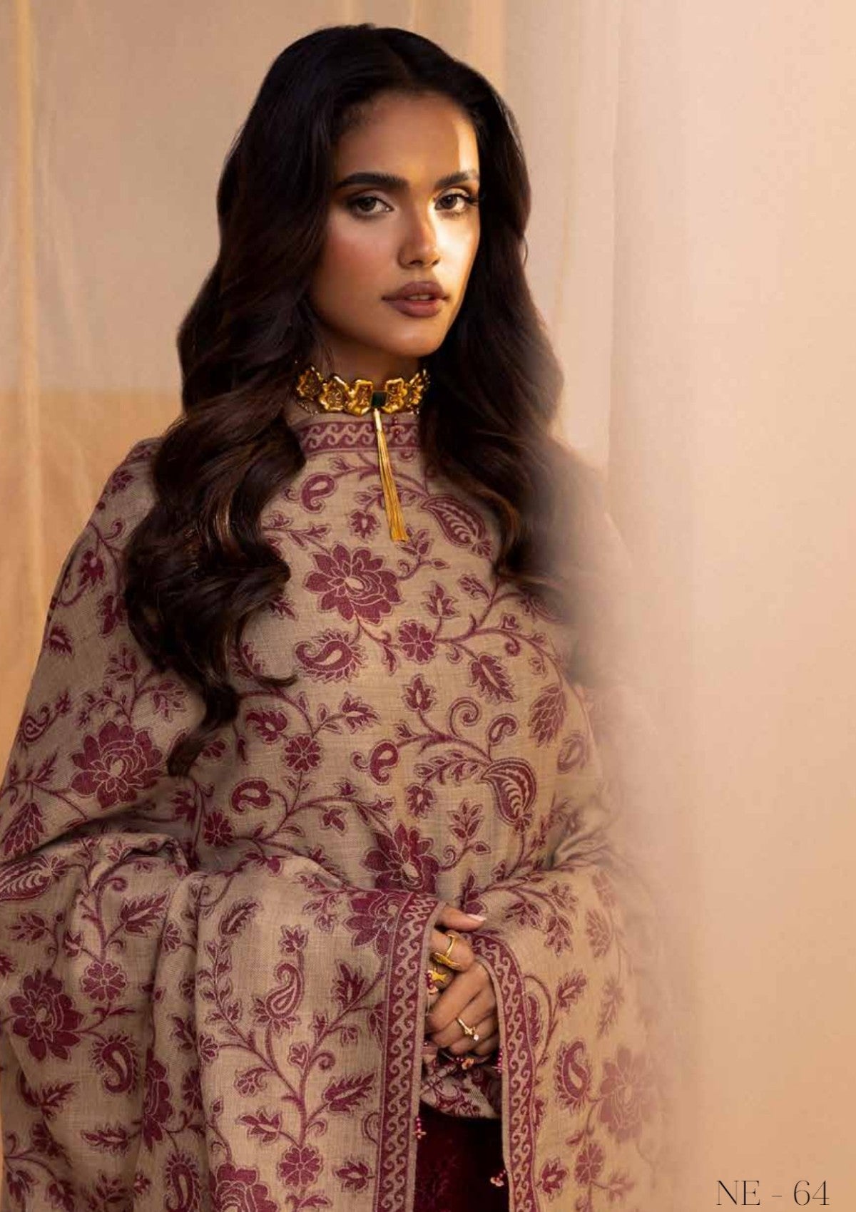 Winter Collection - Nureh - Exclusive - Luxury Shawl - NEL24#64 - Official Nureh - Agha Fabrics UK