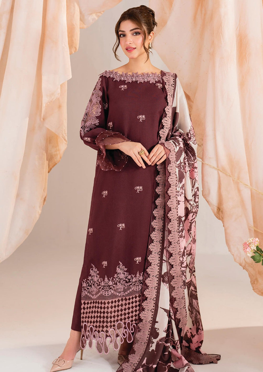 Winter Collection - Asifa & Nabeel - Meraki - Volume 01 - AM24#12 - Elysian - Official Asifa & Nabeel - Agha Fabrics UK