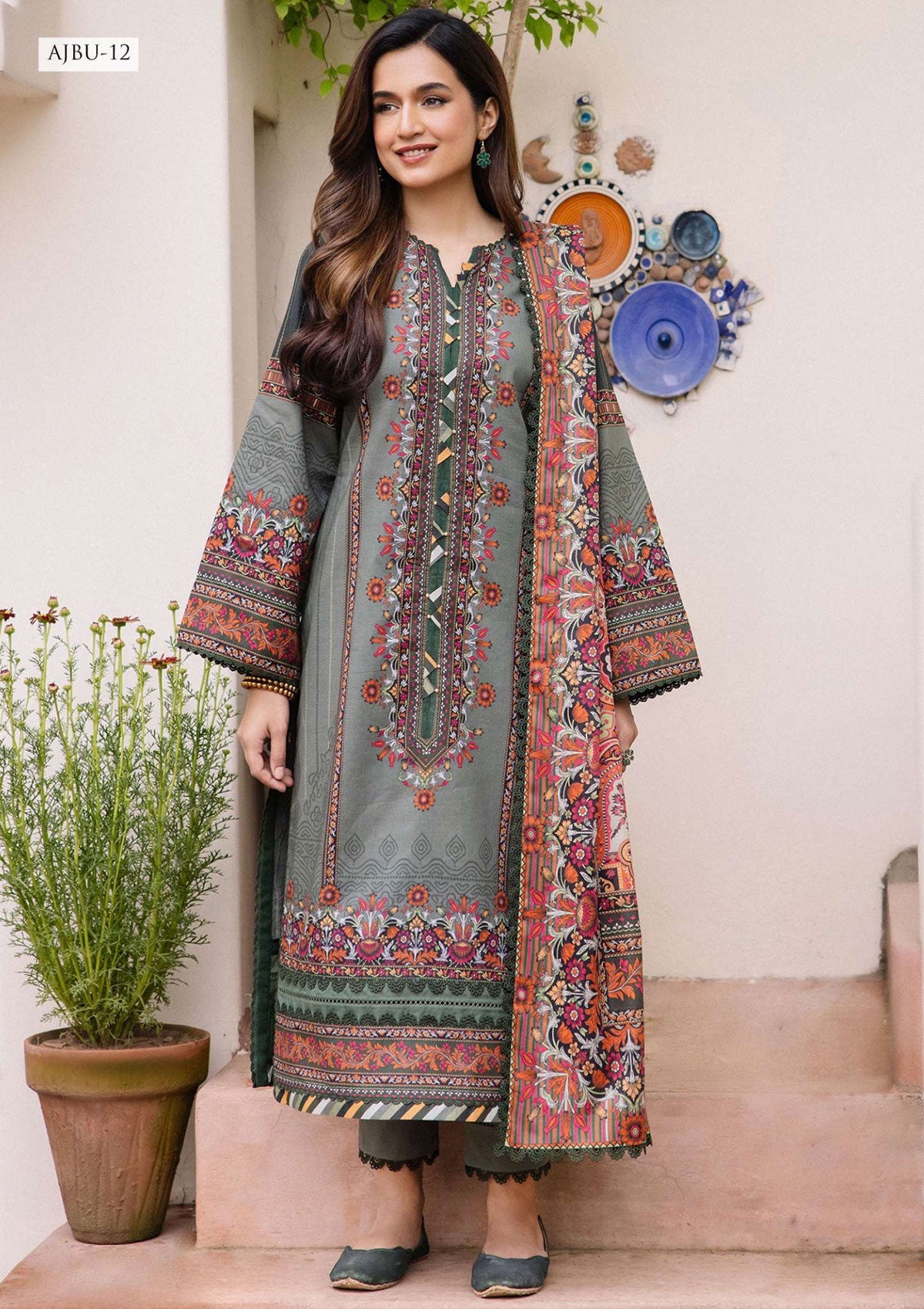 Lawn Collection - Asim Jofa - Prints Vol 2 - JP24#12 - Official Asim Jofa - Agha Fabrics UK