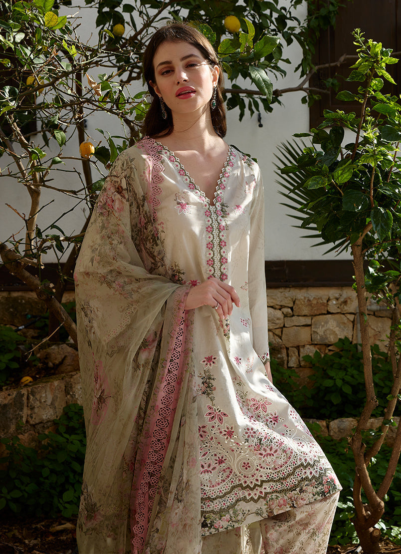 Image | Spring Printkari 25 | Sienna - Official Image - Agha Fabrics UK