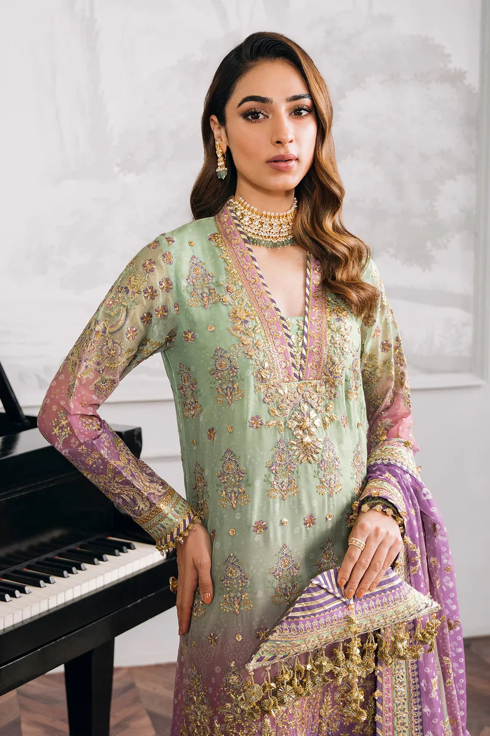 Baroque | Chantelle Embroidered Collection | CH12-08 - Official Baroque - Agha Fabrics UK