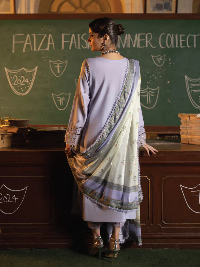 Faiza Faisal | Maya Luxury Lawn | Nazali - Official Faiza Faisal - Agha Fabrics UK