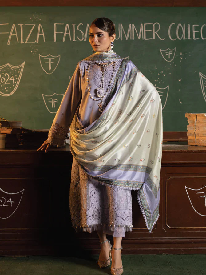Faiza Faisal | Maya Luxury Lawn | Nazali - Official Faiza Faisal - Agha Fabrics UK