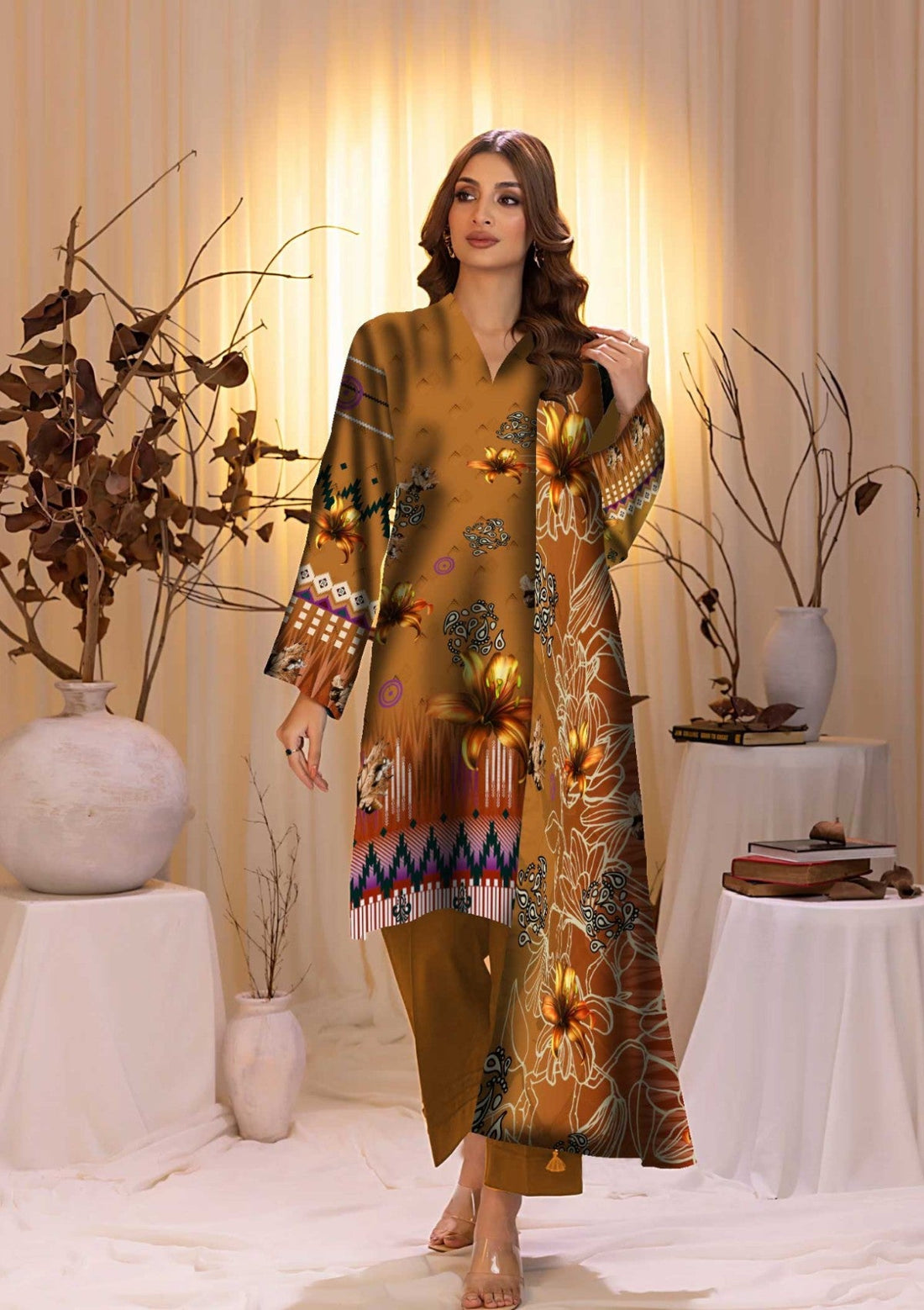 Winter Collection - Art n Style - Monsoon Linen - Volume 2 - A24#24 - Official Art n Style - Agha Fabrics UK