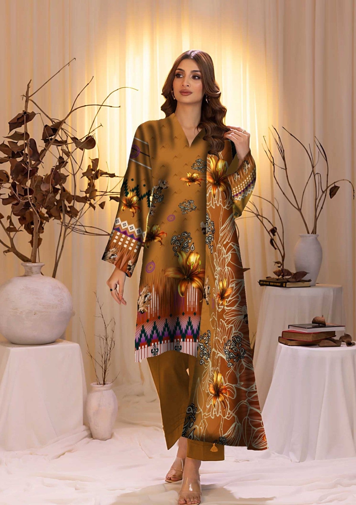 Winter Collection - Art n Style - Monsoon Linen - Volume 2 - A24#24 - Official Art n Style - Agha Fabrics UK