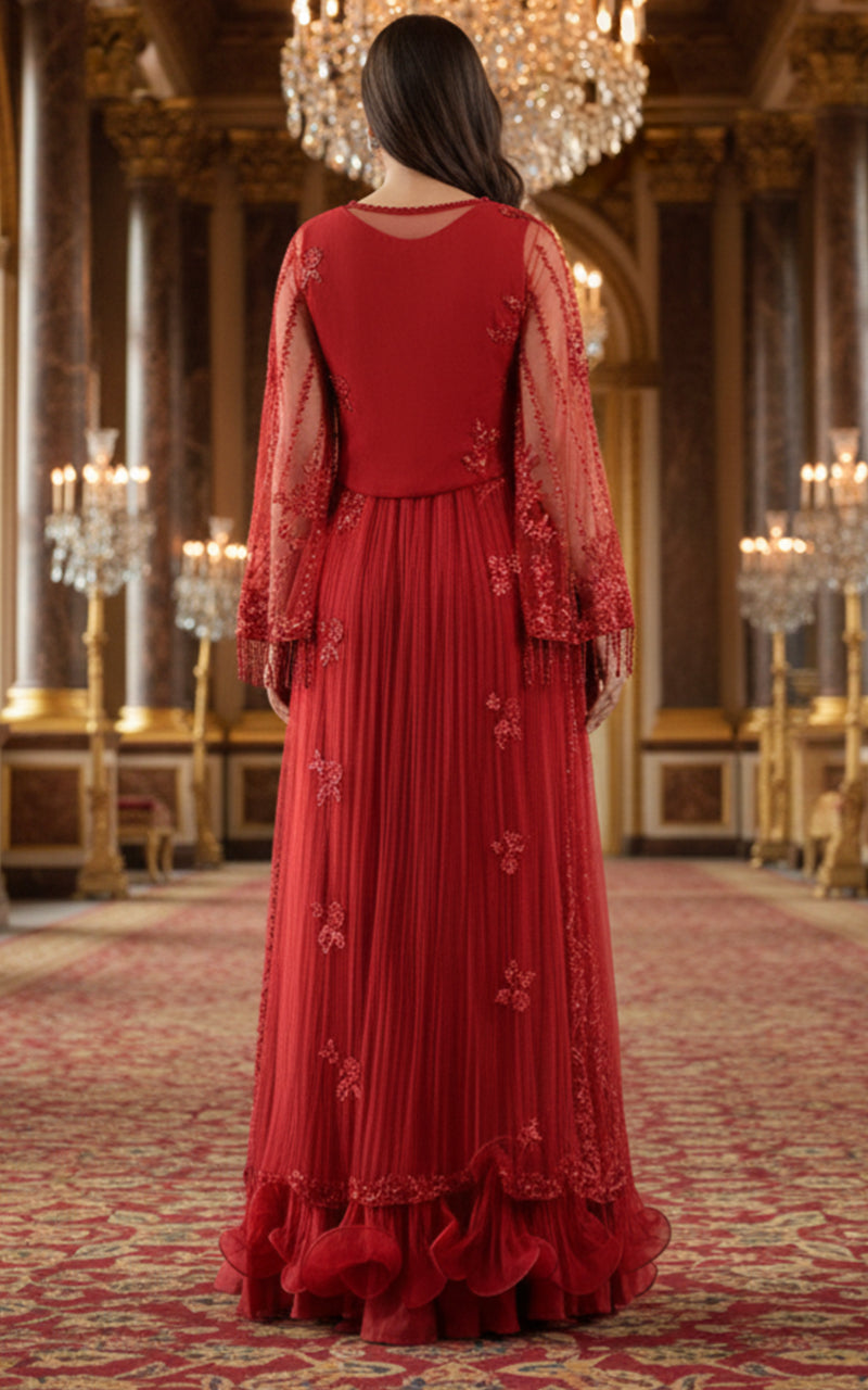 Threads and Motifs | Formal Dresses 25 | Net Embroidered Jacket With Trouser