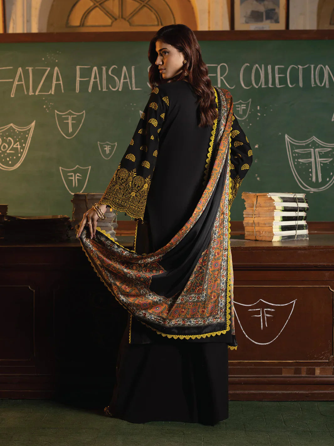 Faiza Faisal | Maya Luxury Lawn | Clara - Official Faiza Faisal - Agha Fabrics UK