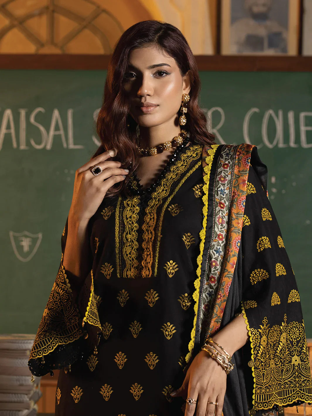 Faiza Faisal | Maya Luxury Lawn | Clara - Official Faiza Faisal - Agha Fabrics UK
