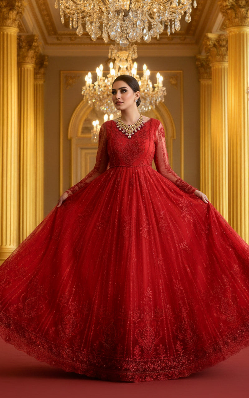 Threads and Motifs | Formal Dresses 25 | Net Embroidered Maxi