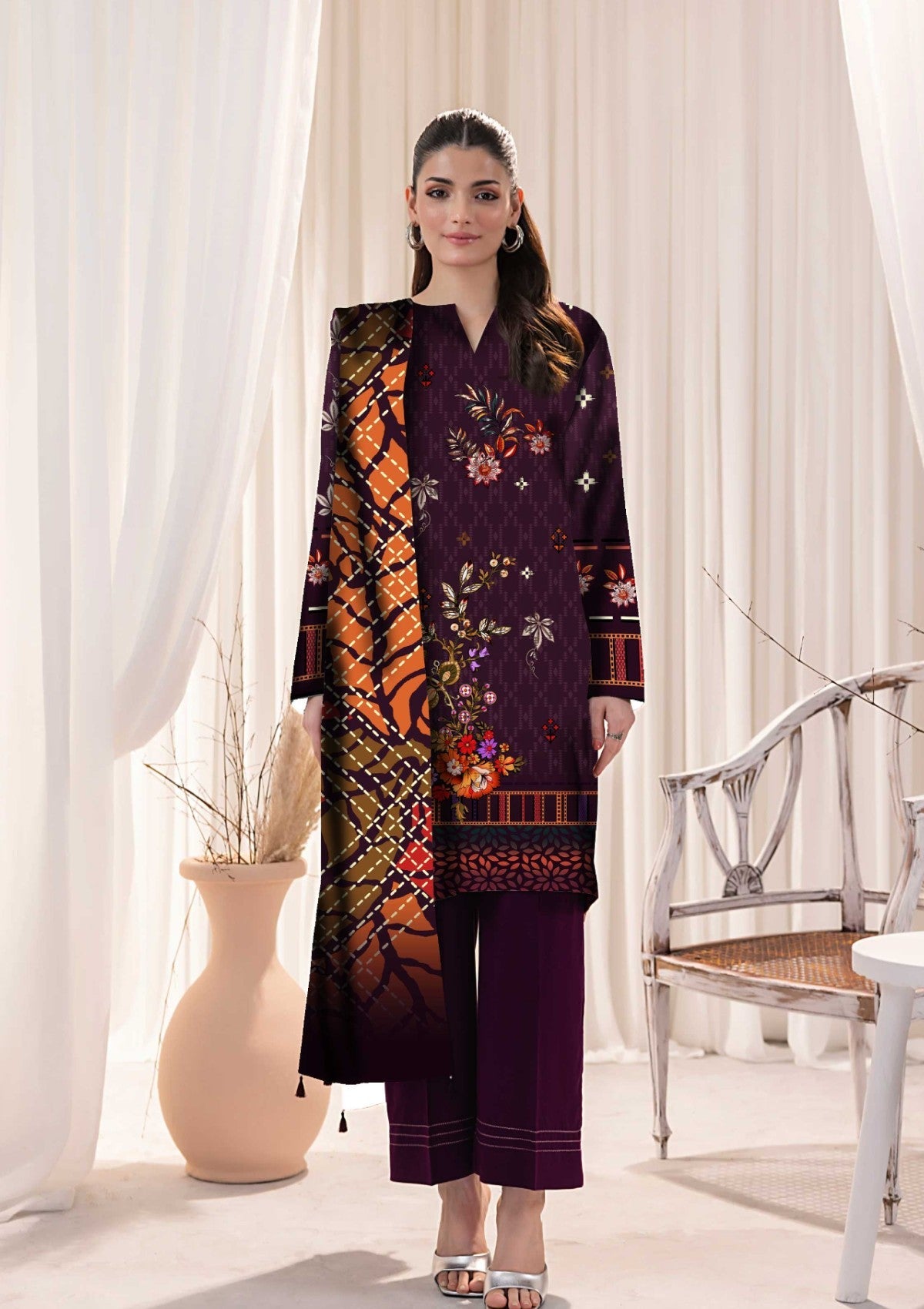 Winter Collection - Art n Style - Monsoon Linen - Volume 2 - A24#21 - Official Art n Style - Agha Fabrics UK