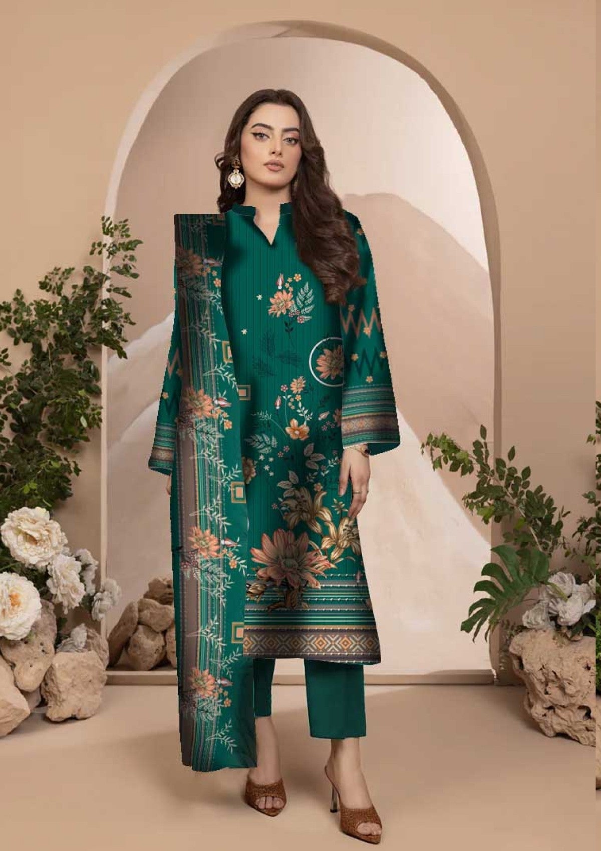 Winter Collection - Art n Style - Monsoon Linen - Volume 2 - A24#23 - Official Art n Style - Agha Fabrics UK