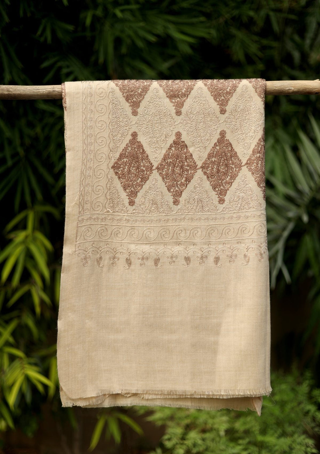 Ari Work Wool Shawl D - 60 - Skin - Official Shawls Niche - Agha Fabrics UK