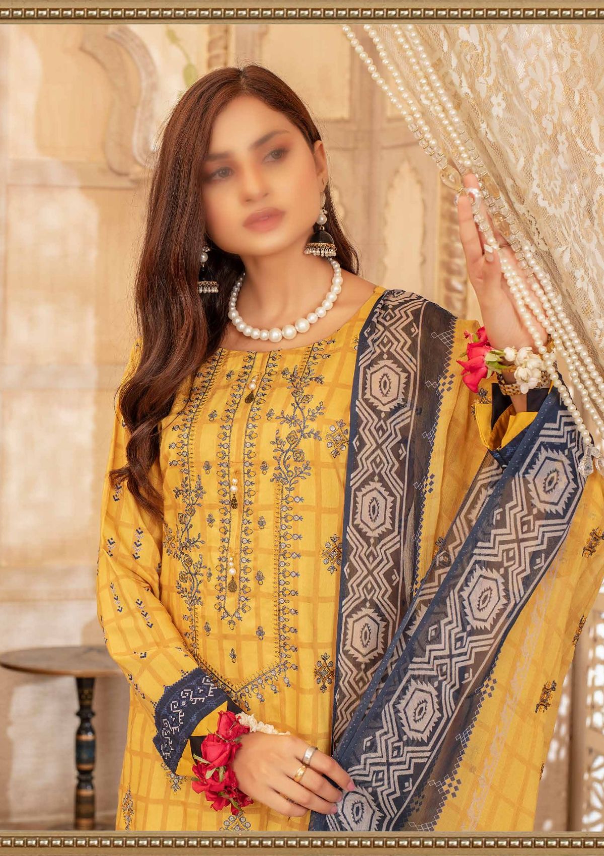 Winter Collection - Laiba - D/P Viscose - V23 - LV#05 - Official Laiba - Agha Fabrics UK