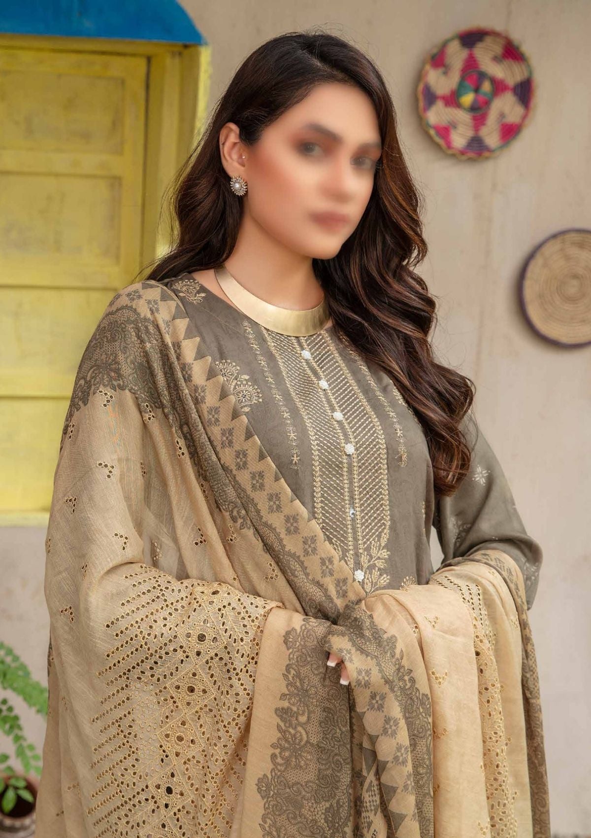 Winter Collection - Laiba - D/P Viscose - V26 - LV#05 - Official Laiba - Agha Fabrics UK