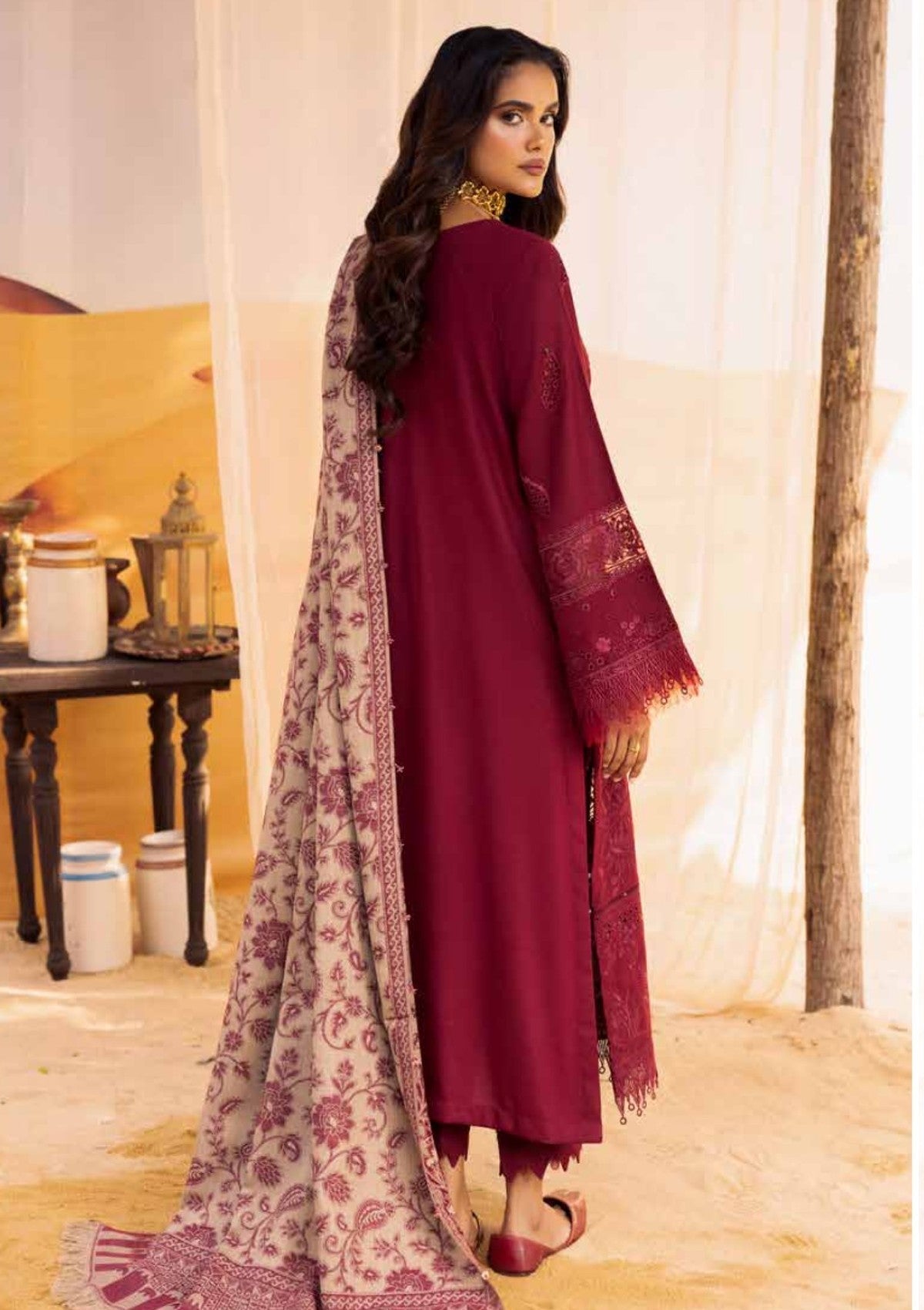 Winter Collection - Nureh - Exclusive - Luxury Shawl - NEL24#64 - Official Nureh - Agha Fabrics UK