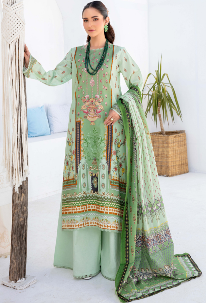Humdum | Saira Bano Lawn 24 | D02 - Official HumDum - Agha Fabrics UK