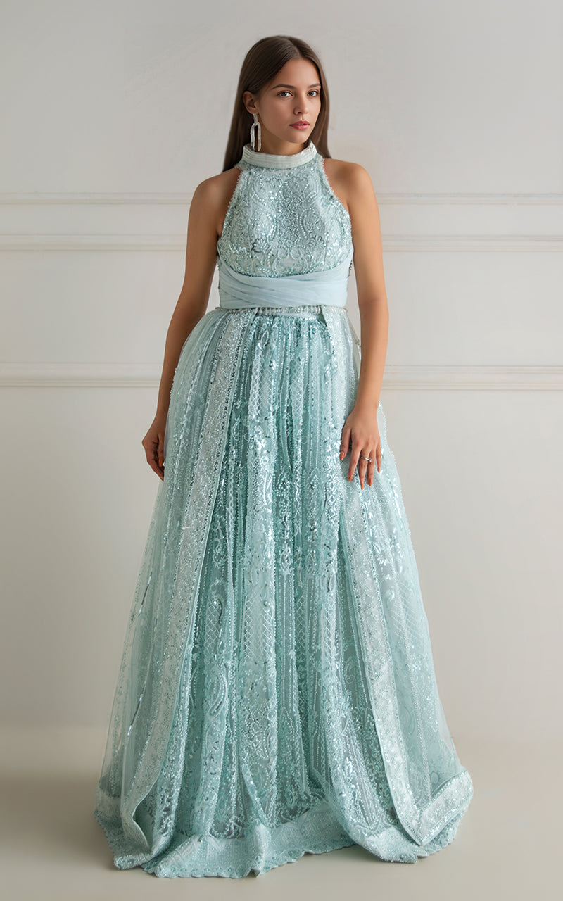 Threads and Motifs | Formal Dresses 25 | Net Embroidered Maxi