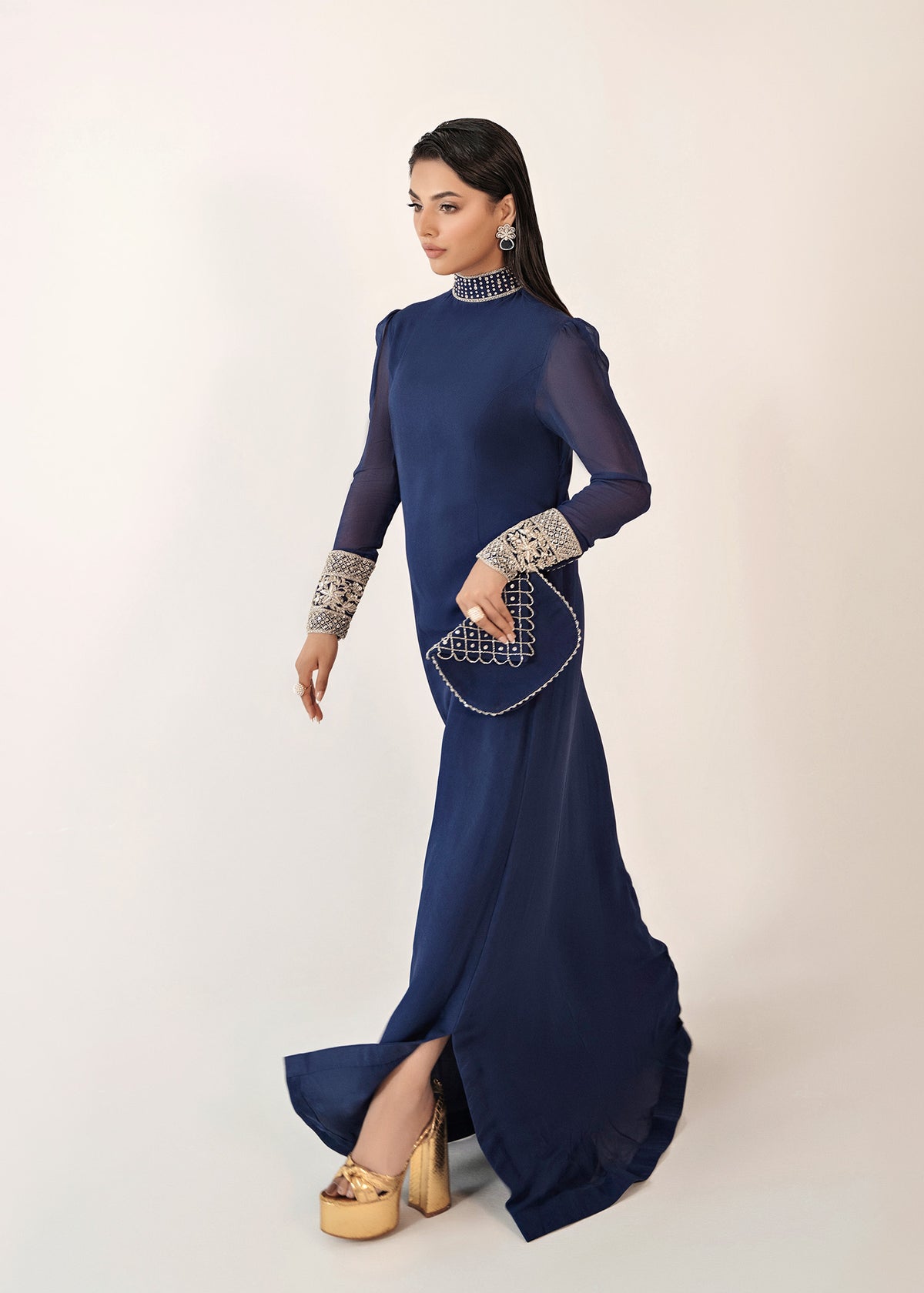 Dastoor | Euphoria Luxury Pret 24 | Azure - Official Dastoor - Agha Fabrics UK