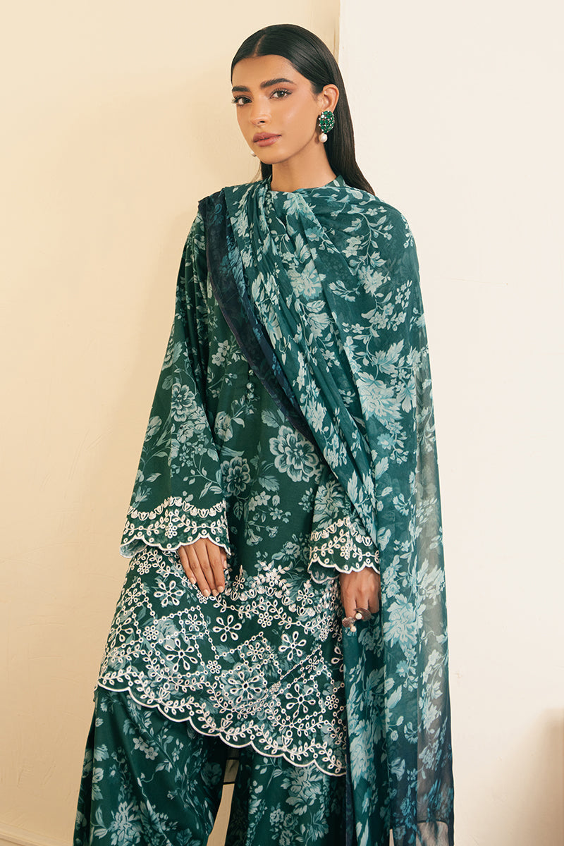 Cross Stitch | Embroidered Lawn Mahiri 24 | GRACE GREEN - Official Cross Stitch - Agha Fabrics UK