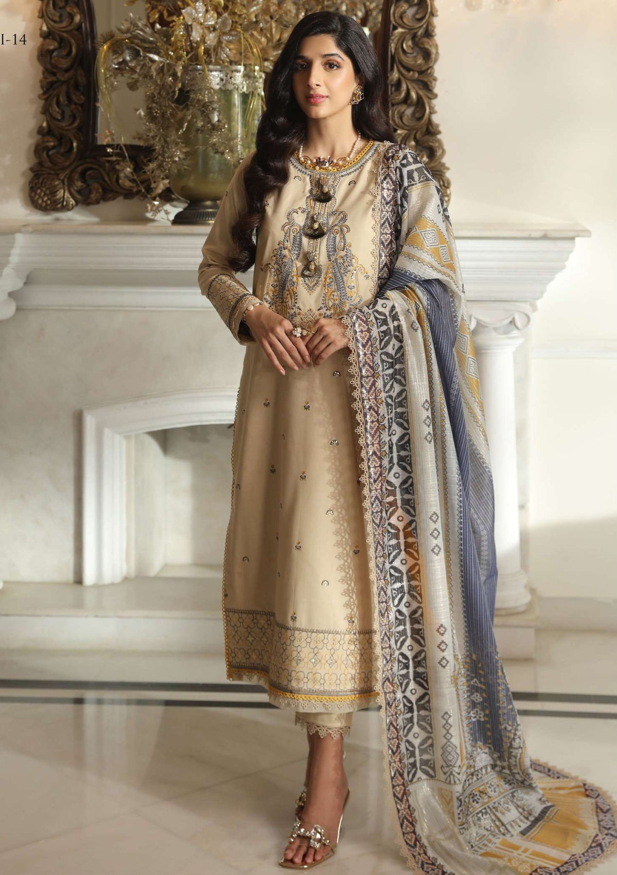 Lawn Collection - Asim Jofa - Aira - AJAI#14 - Official Asim Jofa - Agha Fabrics UK