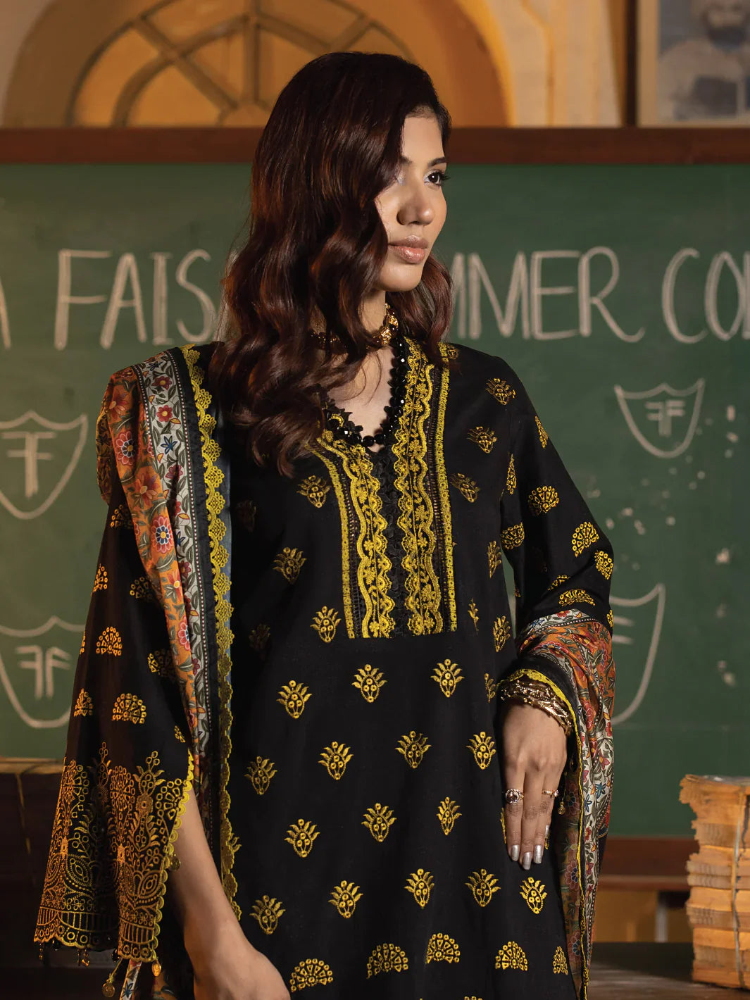 Faiza Faisal | Maya Luxury Lawn | Clara - Official Faiza Faisal - Agha Fabrics UK