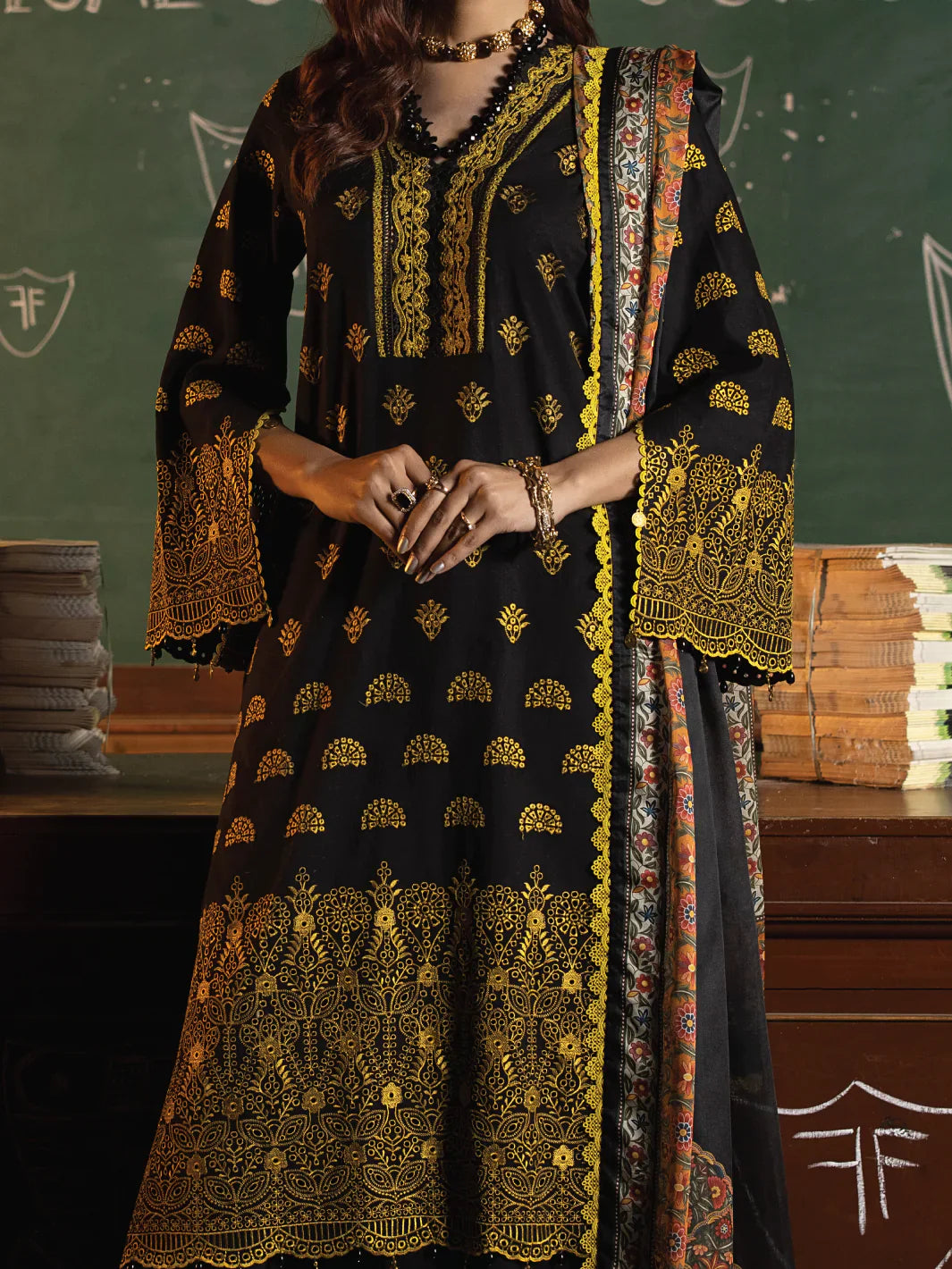 Faiza Faisal | Maya Luxury Lawn | Clara - Official Faiza Faisal - Agha Fabrics UK