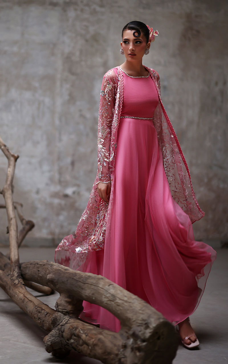 Threads and Motifs | Formal Dresses 25 | NET EMBROIDERED JAKCET WITH MAXI