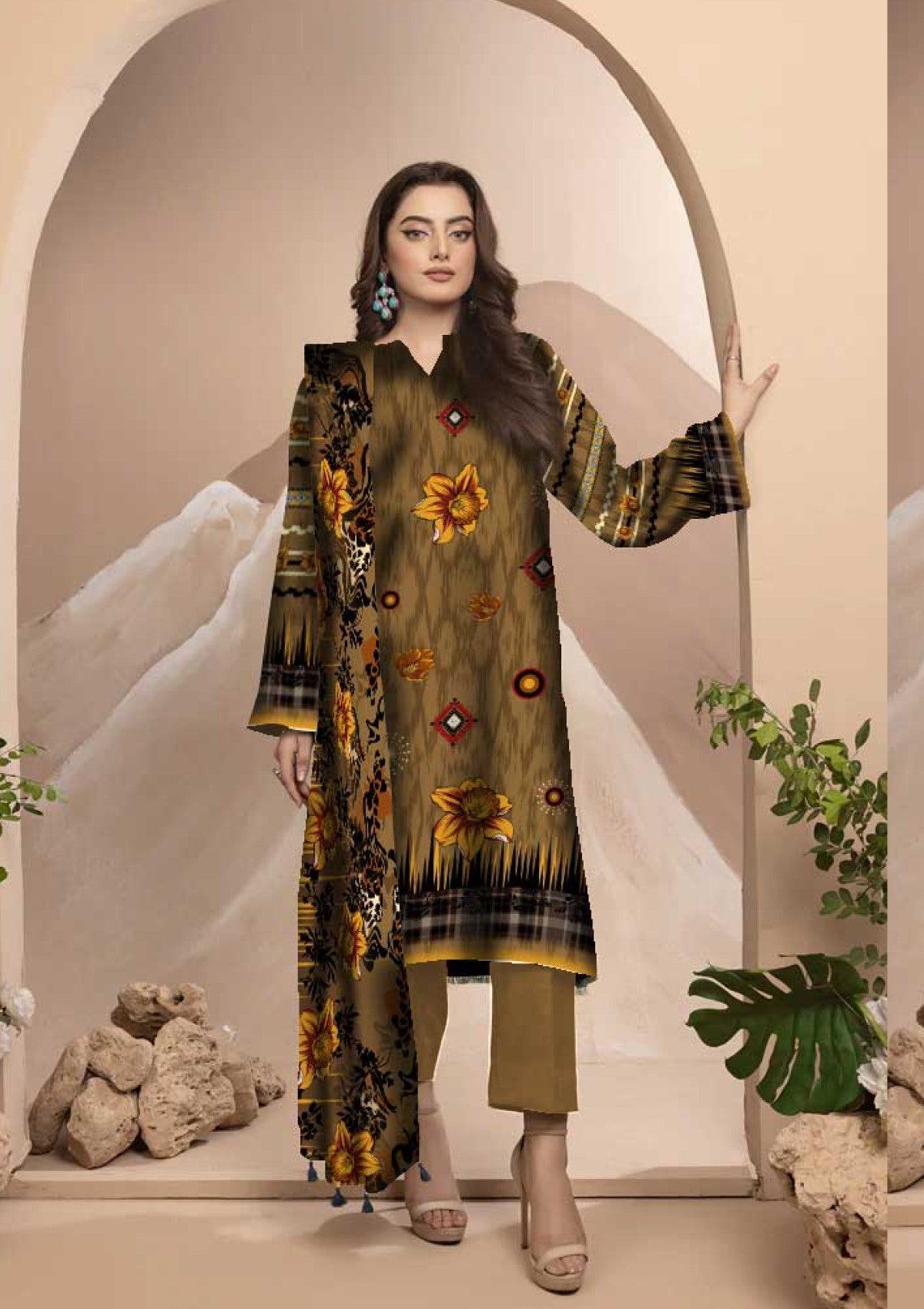 Winter Collection - Art n Style - Monsoon Linen - Volume 2 - A24#28 - Official Art n Style - Agha Fabrics UK