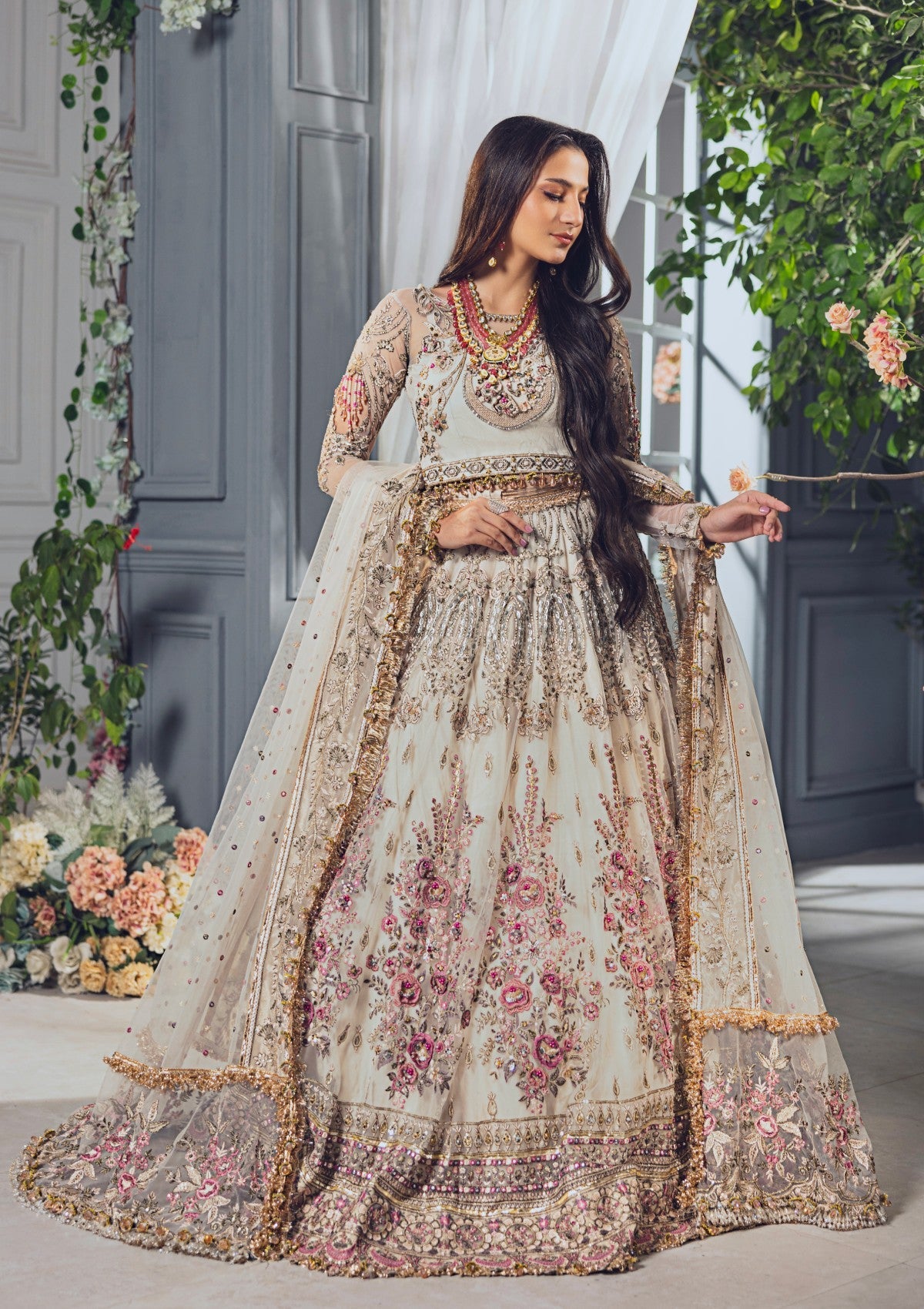 Formal Collection - Rubaaiyat - Wedding Edit 24 - Powder Pink - Official Rubaaiyat - Agha Fabrics UK