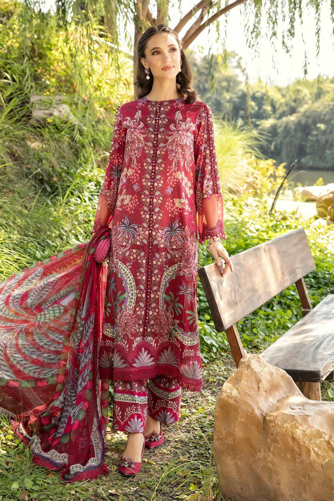 Maria B | M Prints 25 | MPT-2514-B - Official Maria B - Agha Fabrics UK