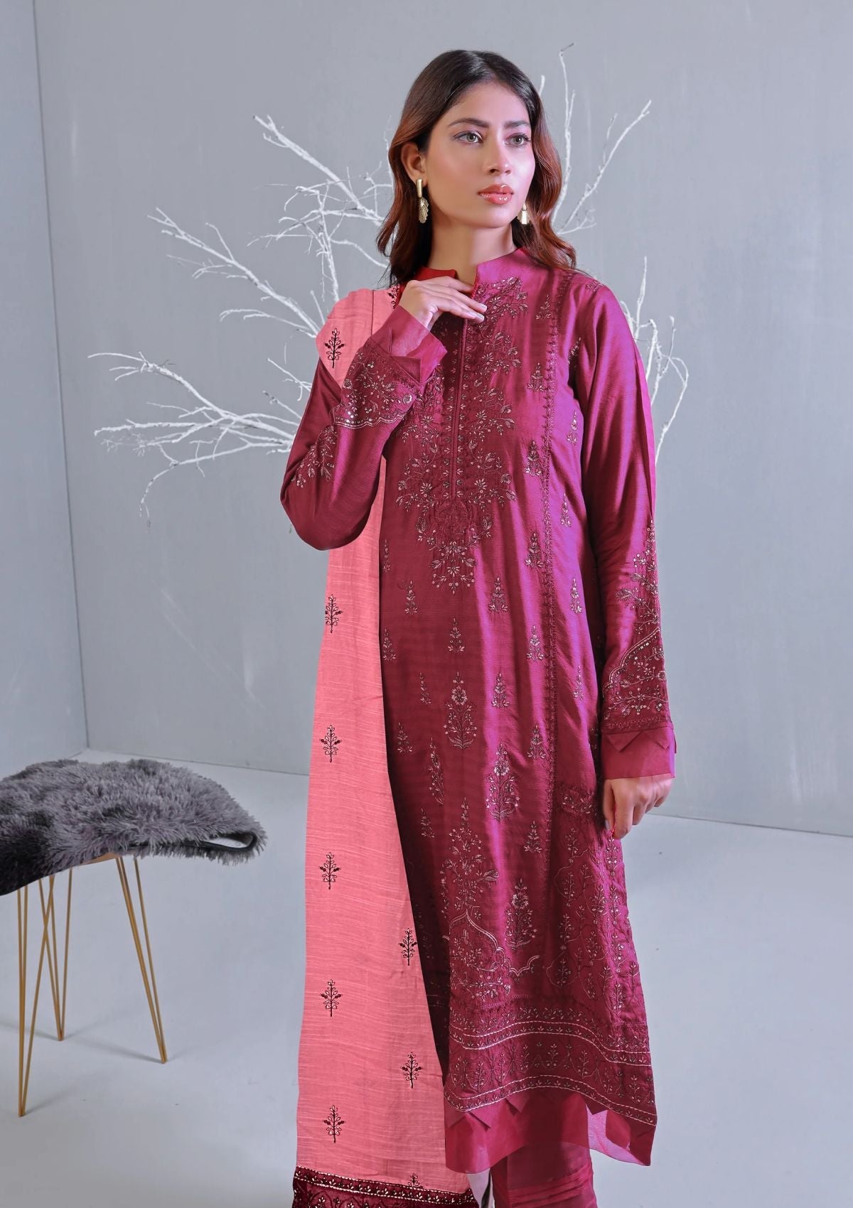 Winter Collection - Almish - Unstitched 24 - D#592 - Ava - Official Almish - Agha Fabrics UK