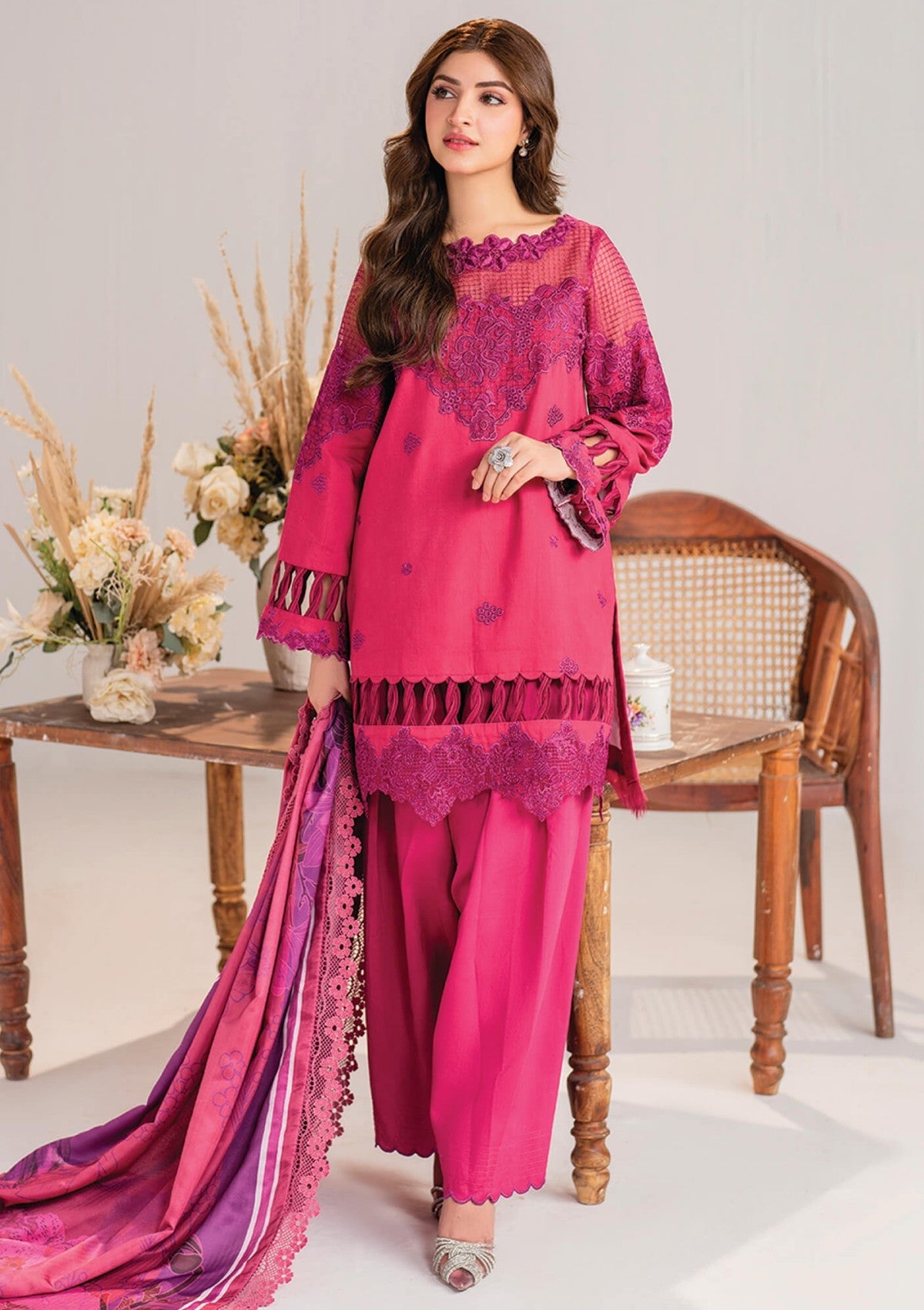Winter Collection - Asifa & Nabeel - Meraki - Volume 01 - AM24#14 - Essence - Official Asifa & Nabeel - Agha Fabrics UK