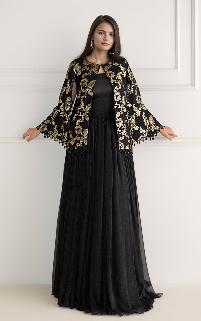 Threads and Motifs | Formal Dresses 25 | Chiffon Embroidered Jacket