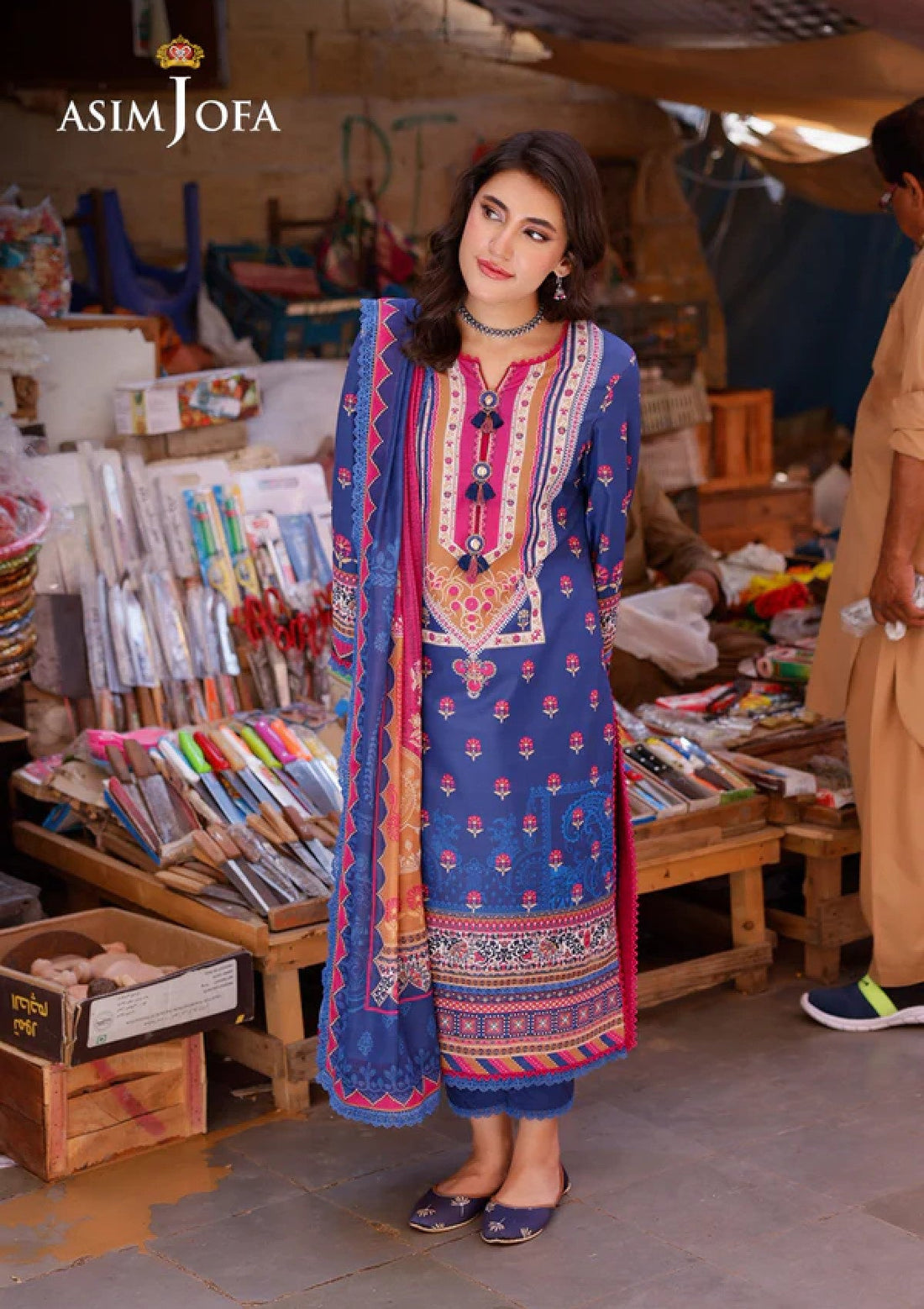 Lawn Collection - Asim Jofa - Arabic - AJPL#12 - Official Asim Jofa - Agha Fabrics UK