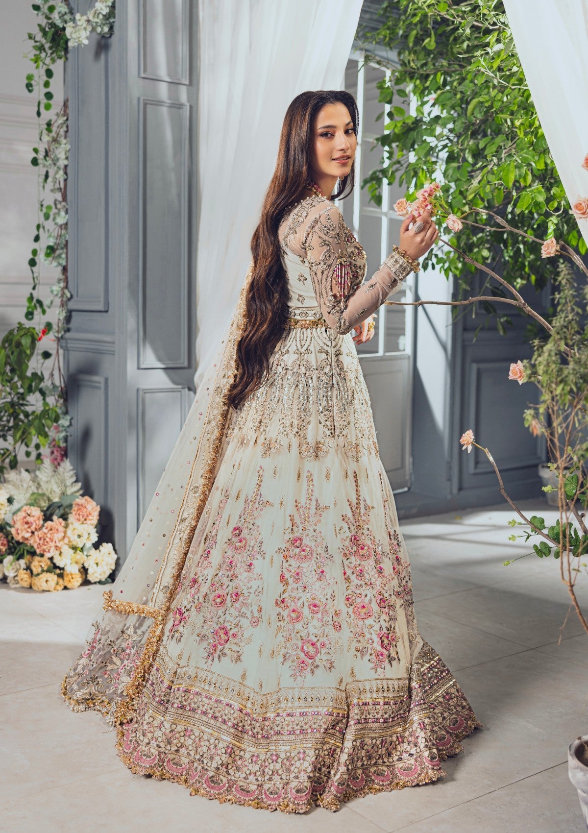 Formal Collection - Rubaaiyat - Wedding Edit 24 - Powder Pink - Official Rubaaiyat - Agha Fabrics UK