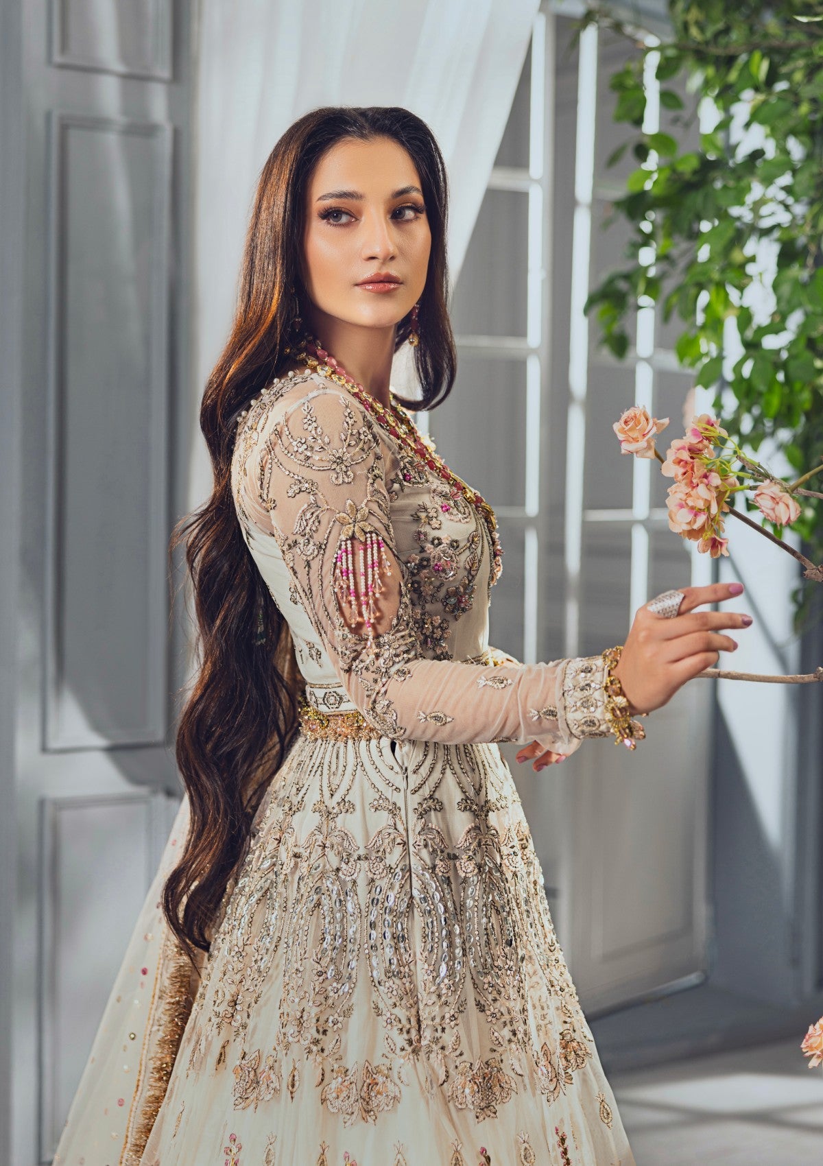 Formal Collection - Rubaaiyat - Wedding Edit 24 - Powder Pink - Official Rubaaiyat - Agha Fabrics UK